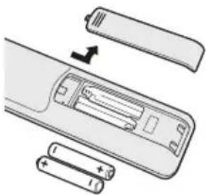TOSHIBA 55M7453 - Einlegen der Batterien und Reichweite - 1