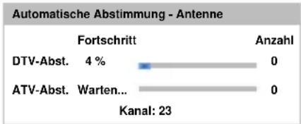 TOSHIBA 50L7355 - Drücken Sie ▲▼◀▶, um Weiter zu markieren, und drücken Sie OK. Der Startbildschirm Automatische Sendersuche erscheint mit der Option, zwischen DTV und ATV, DTV oder ATV zu wählen, falls verfügbar. Drücken Sie▶ und ▲ /▼, um den gewünschten Modus auszuwählen, und drücken Sie OK. - 2