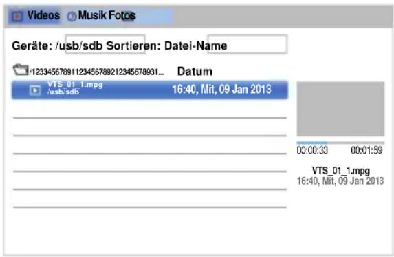 TOSHIBA 50L4353 - Anzeigen von Filmdateien (auf einem Medienserver oder einem USB-Gerät) - 1