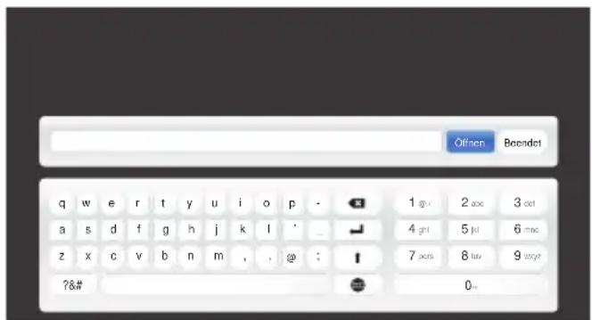TOSHIBA 50L4353 - So geben Sie Text über die Software-Tastatur ein: - 1