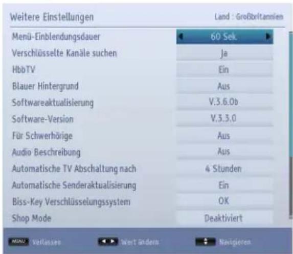 TOSHIBA 48T5445 - Konfiguration Andere Einstellungen - Allgemein - 1