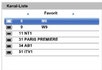 TOSHIBA 47M7453 - Favoriten-Kanal-Liste - 1