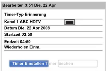 TOSHIBA 47M7453 - Meine TV-Timerliste – nur digital - 1