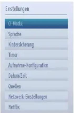 TOSHIBA 48T5435 - Ansicht des Einstellmenüs - 1