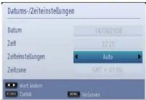 TOSHIBA 48T5435 - Einstellen von Datum und Uhrzeit - 1