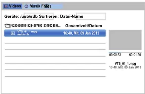 TOSHIBA 47L6463 - Anzeigen von Filmdateien (auf einem Medienserver oder einem USB-Gerät) - 1