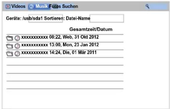 TOSHIBA 47L6463 - Musikliste (USB und Netzwerk-Player-Musik) - 1