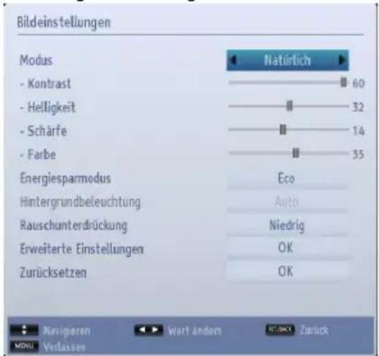 TOSHIBA 48L1435 - Bildeinstellungen konfigurieren - 1