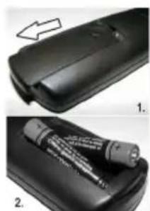 TOSHIBA 48L1435 - Einlegen der Batterien / Reichweite der Fernbedienung - 1