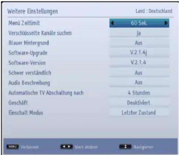 TOSHIBA 48L1435 - Konfiguration Andere Einstellungen - Allgemein - 1