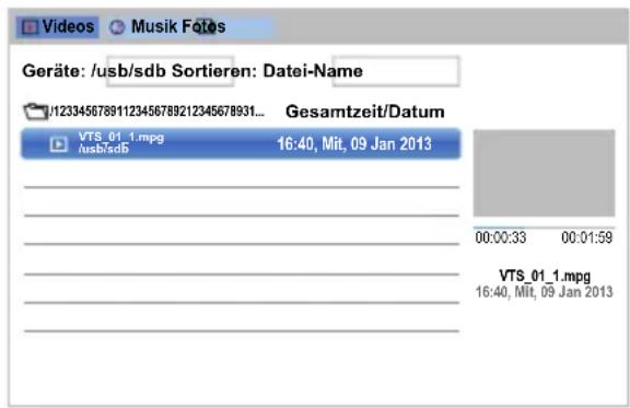 TOSHIBA 47L6453 - Anzeigen von Filmdateien (auf einem Medienserver oder einem USB-Gerät) - 1