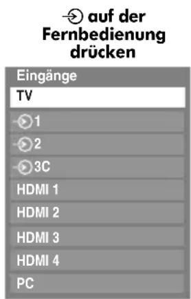TOSHIBA 46XV636 - Auswahl des Eingangs - 1