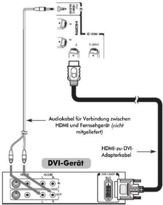 TOSHIBA 46XL748 - So schließen Sie ein DVI-Gerät an - 1