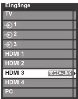 TOSHIBA 46XL748 - Auswahl der REGZA-LINK-Eingangssignalquelle - 1