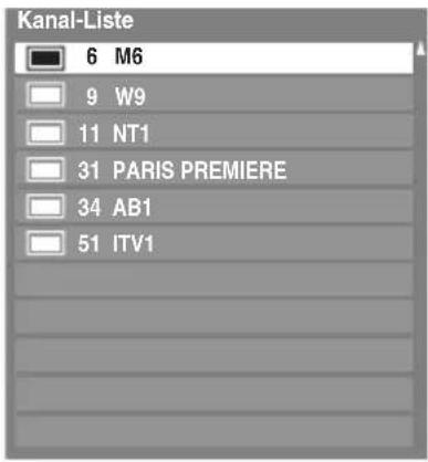 TOSHIBA 42XV623 - Kanal-Liste - 1