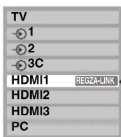 TOSHIBA 42XV500P - Auswahl der REGZA-LINK-Eingangssignalquelle - 1