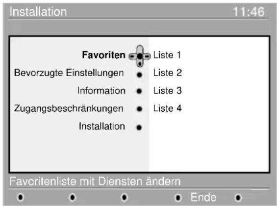 PHILIPS 26PF5520 - Einrichten der Favoritenliste - 1