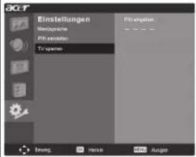 ACER AT2620 - Sperren des TV-Inhalts - 9