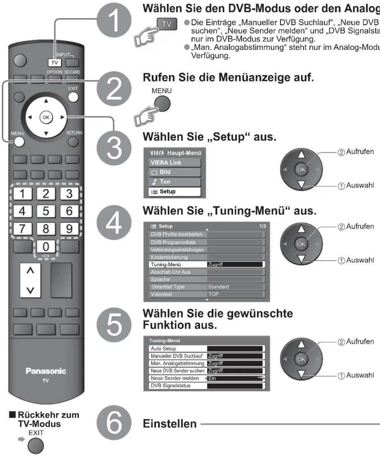 PANASONIC TH-37PX81 - Abstimmen von Programmen - 1