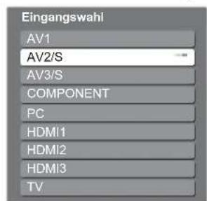 PANASONIC TH-37PX81 - Wählen Sie den Eingang, an den das Zusatzgerät angeschlossen ist. - 1