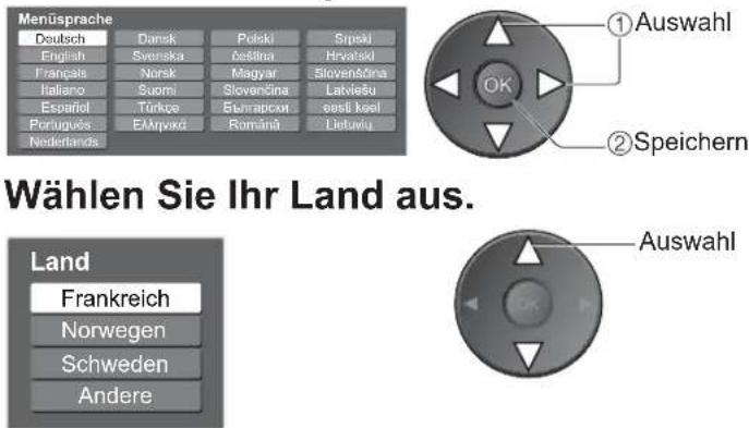 PANASONIC TH-37PX81 - Wählen Sie die Sprache. - 1
