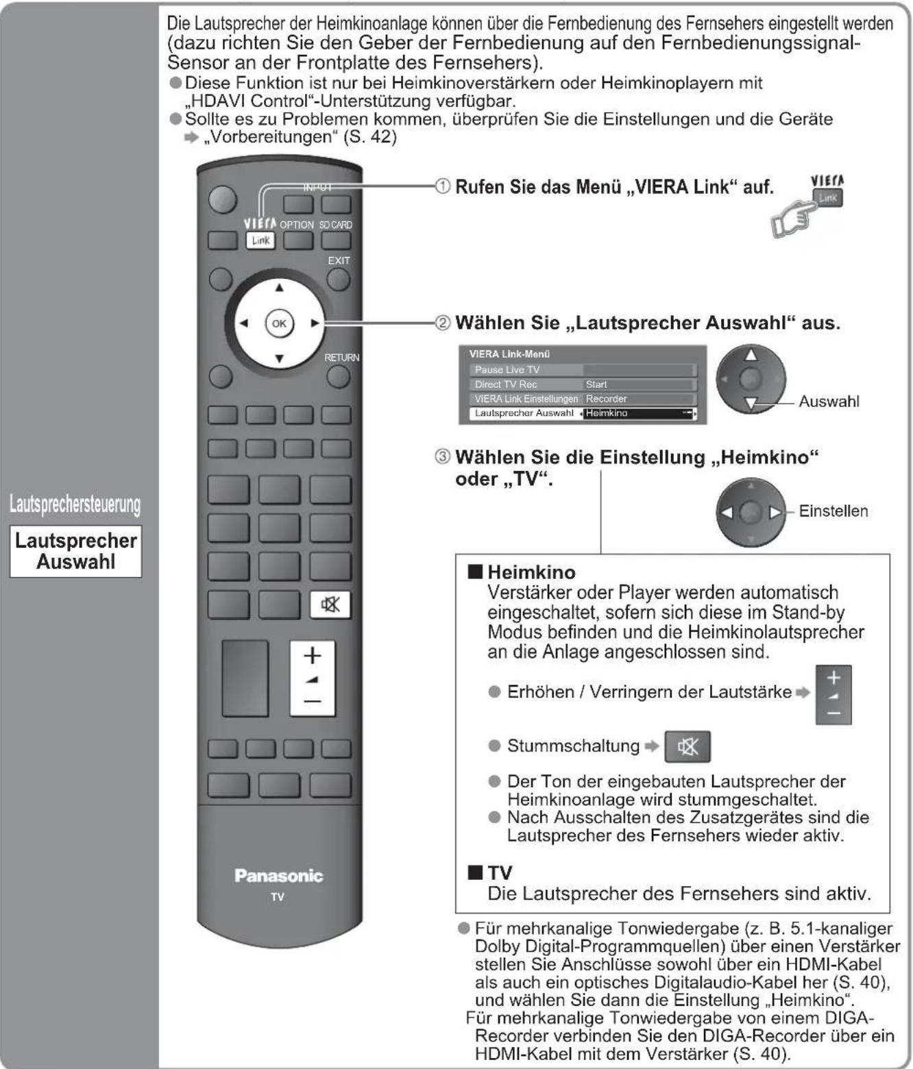 PANASONIC TH-37PX81 - ■ Verfügbare Funktionen (Verwendung des Menüs VIERA Link) - 1