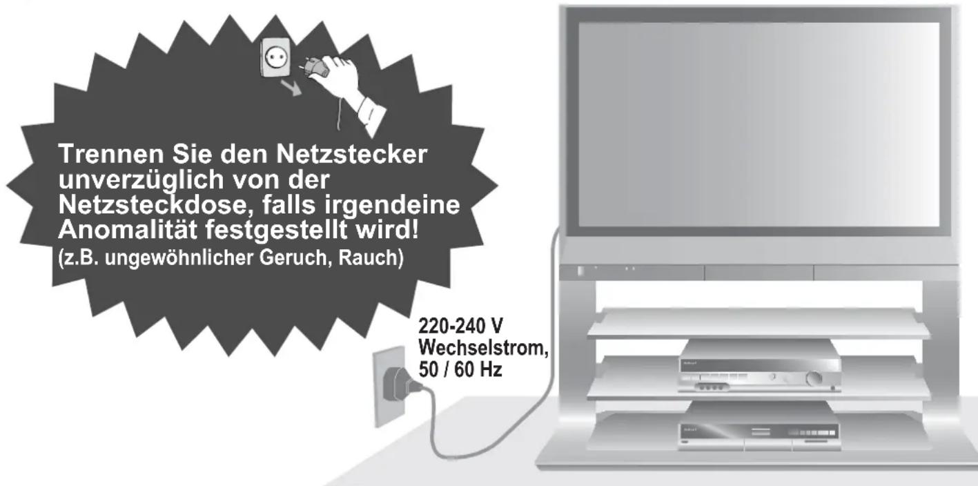 PANASONIC TH-37PV45 - Handhabung von Netzstecker und Netzkabel - 1
