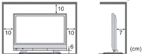 PANASONIC TH-37PV45 - ■Für einen zur Wärmeabfuhr ausreichenden Freiraum im Umfeld des Gerätes sorgen - 1