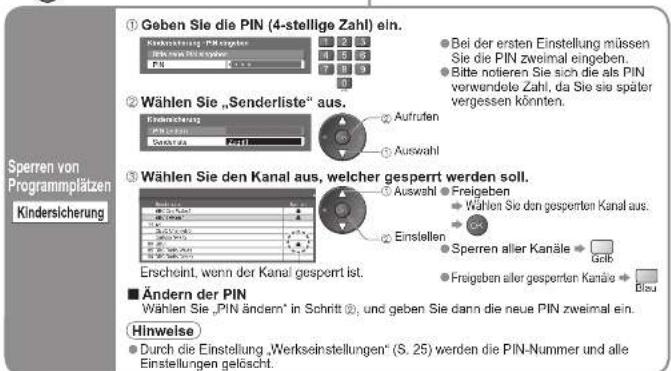 PANASONIC TH-37PV71F - Verhinderung des Betrachtens bestimmter Kanäle durch Kinder - 2