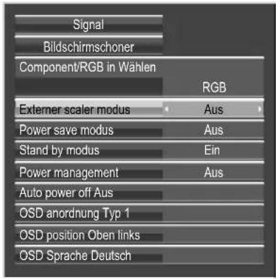 PANASONIC TH-65VX100 - Wählen Sie „Externer scaler modus“, und stellen Sie die Option wunschgemäß ein. - 1