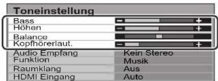 PANASONIC TH-65PV500 - Toneinstellung - 10