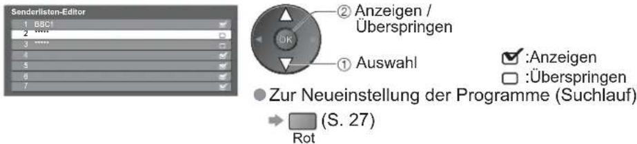 PANASONIC TH-58PY800 - Wahl eines Senders „Anzeigen / Überspringen“ - 1