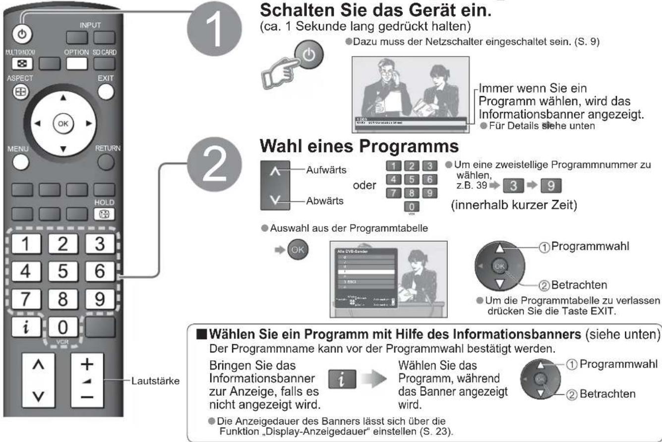 PANASONIC TH-58PY800 - Betrachten von Fernsehprogrammen - 1