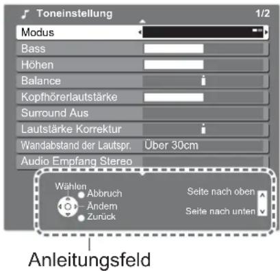 PANASONIC TH-58PY800 - Bildschirm-Hilfe - 1