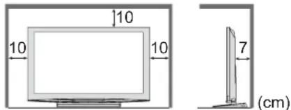 PANASONIC TH-58PY800 - ■ Für einen zur Wärmeabfuhr ausreichenden Freiraum im Umfeld des Gerätes sorgen - 1