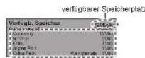 PANASONIC TH-42PV60 - Überprüfen des verfügbaren Speicherplatzes - 4