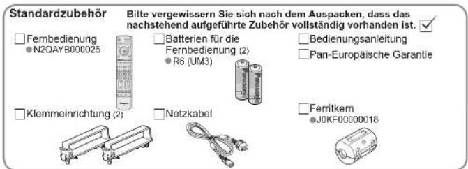 PANASONIC TH-42PV60 - Mitgeliefertes Zubehör / Sonderzubehör - 1
