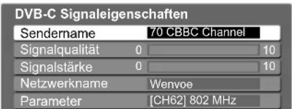 PANASONIC TX-P65V10 - DVB-Signal überprüfen Signaleigenschaften - 3