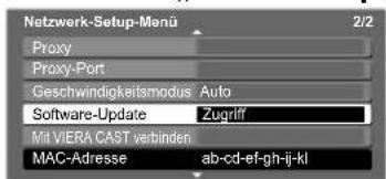 PANASONIC TX-P65V10 - Aktualisieren der Software des Fernsehgerätes - 1