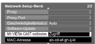 PANASONIC TX-P65V10 - ③ Wählen Sie „Mit VIERA CAST verbinden“ aus und testen Sie die Verbindung - 1