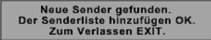 PANASONIC TX-P65V10 - Benachrichtigung anzeigen Neue Sender melden - 1