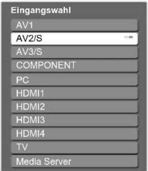 PANASONIC TX-P65V10 - Wählen Sie den Eingang, an den das Zusatzgerät angeschlossen ist. - 1