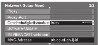 PANASONIC TX-P54Z1 - Wählen Sie „Geschwindigkeitsmodus“ aus und legen Sie dann den Geschwindigkeitsmodus fest - 1