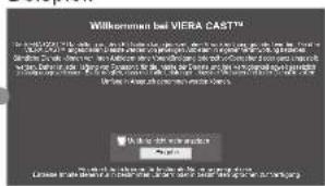 PANASONIC TX-P54Z1 - Zugriff auf VIERA CAST. - 2