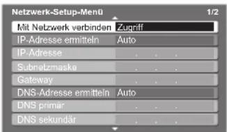 PANASONIC TX-P54Z1 - ② Wählen Sie „Mit Netzwerk verbinden“ aus und testen Sie die Verbindung - 1