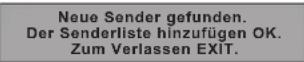 PANASONIC TX-P54Z1 - Benachrichtigung anzeigen Neue Sender melden - 1