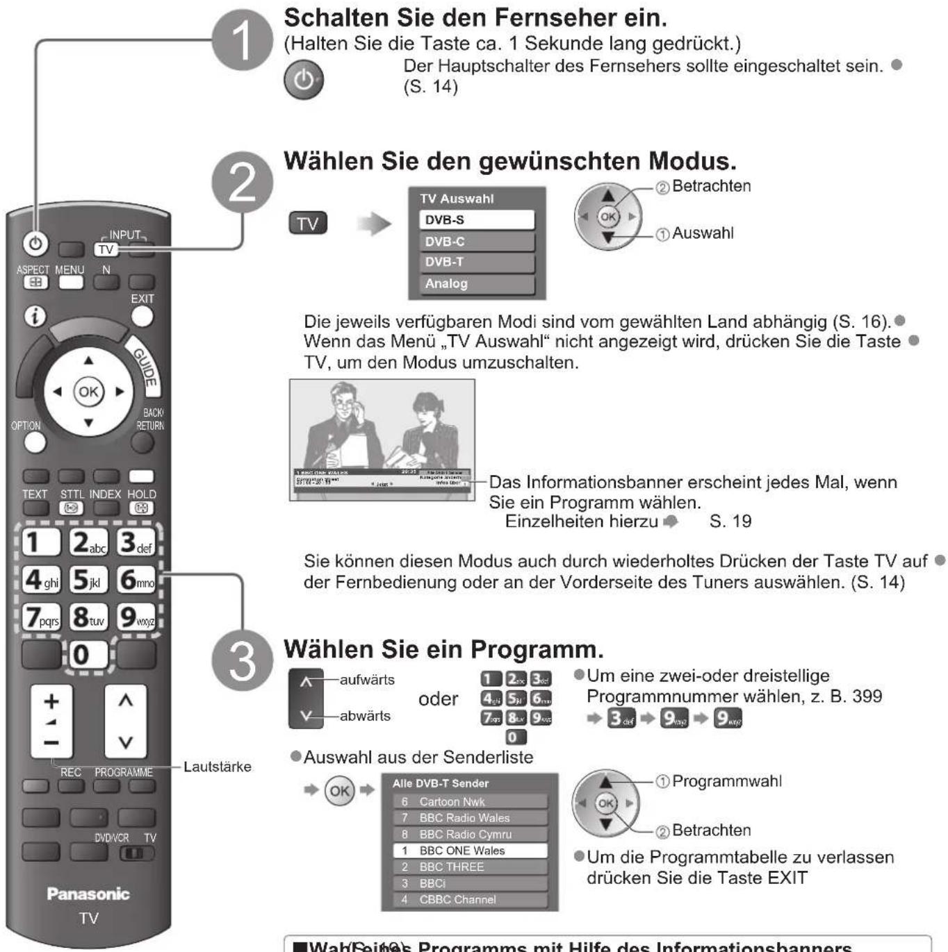 PANASONIC TX-P54Z1 - Betrachten von Fernsehprogrammen - 1