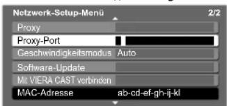 PANASONIC TX-P58V10 - Wählen Sie „Proxy-Port“ aus - 1