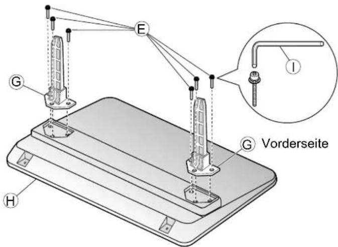 PANASONIC TX-P58V10 - Zusammenbau des Sockels■ - 1