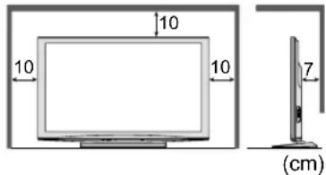 PANASONIC TX-P58V10 - Für einen zur Wärmeabfuhr ausreichenden Freiraum im ■ Umfeld des Gerätes sorgen - 1